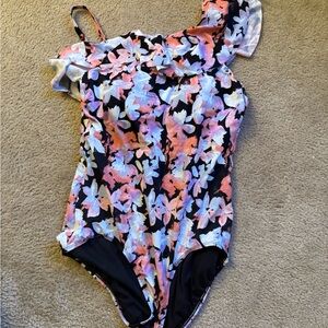 Floral One-Shoulder Swimsuit size 1X